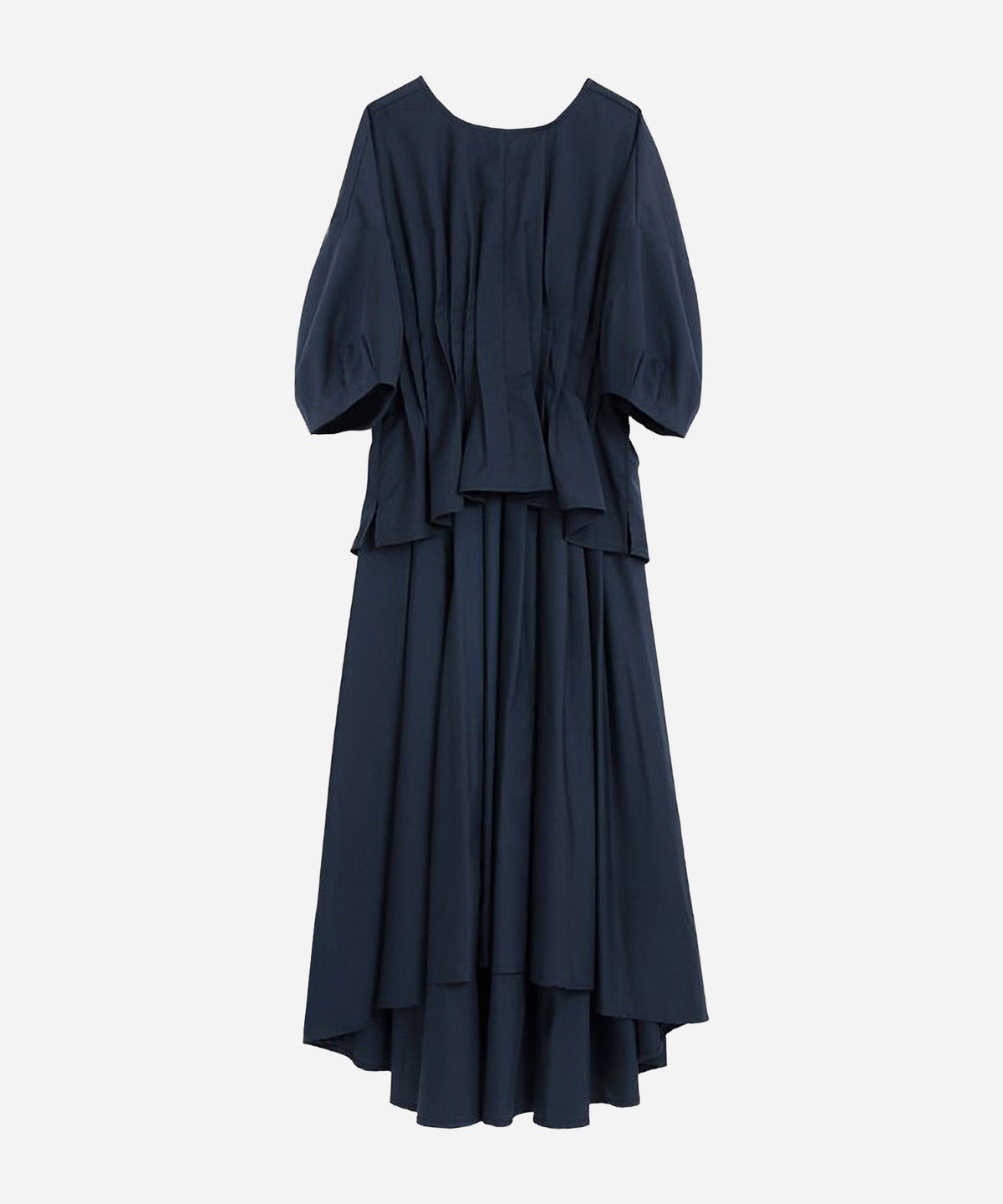 ドロップショルダーブラウス・イレヘムスカートの2点セットアップ