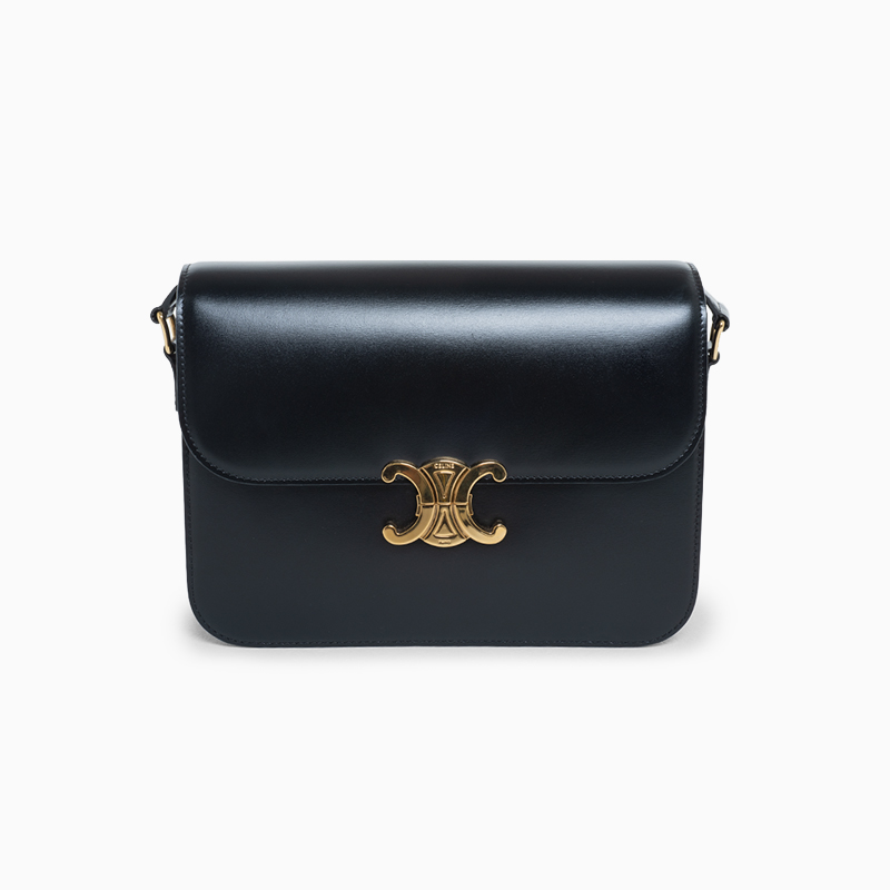 Celineブラックレザー ゴールドバッグルバッグ ドレスレンタル 16avenue Celineブラックレザー ゴールドバッグルバッグ ドレスレンタル 16avenue